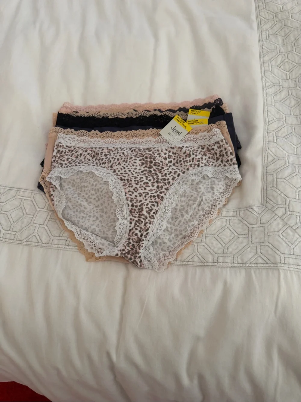 Leopard Lace Trim Bikini - Pink & Black Set